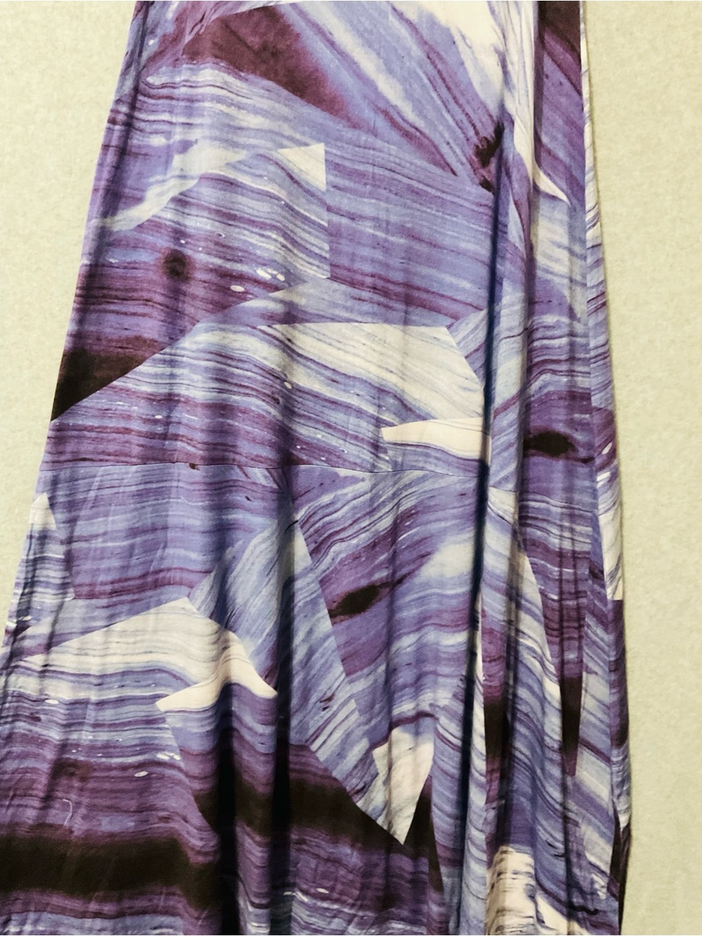 Soft Surrounding Purple Marble Print Sleeveless Maxi Dress SZ L - Picture 6 of 11